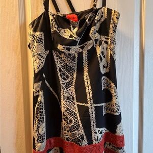 Christian Lacroix Black and White Lace Dress
